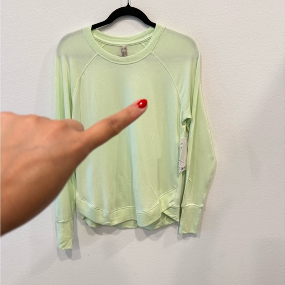 SOLD NWT Athleta Light Green Sweatshirt - Picture 3 of 5